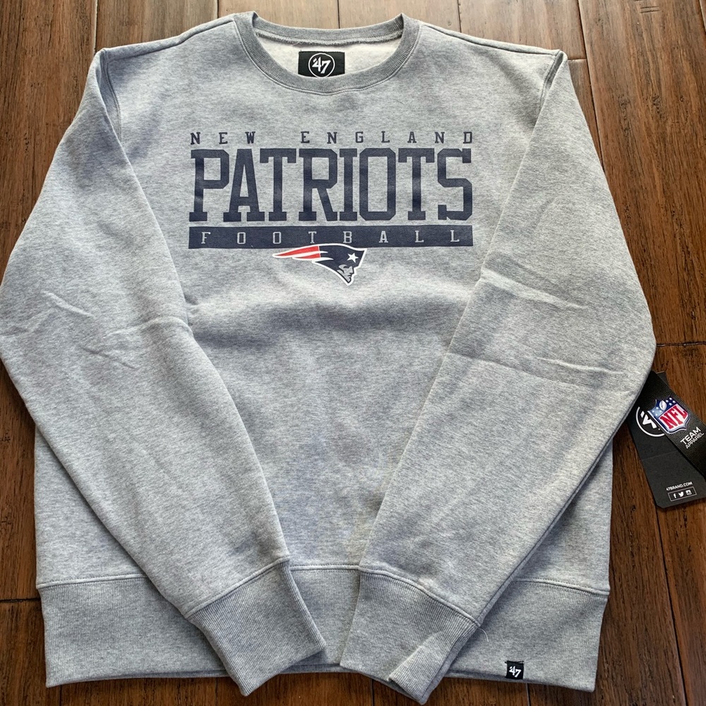 NEW ‘47 New England Patriots Crewneck Sweatshirt Men’s Large Slate Grey